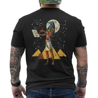 Thoth Egyptian God Ancient Egyptian Pyramids Ankh Symbol Men's T-shirt Back Print - Monsterry DE