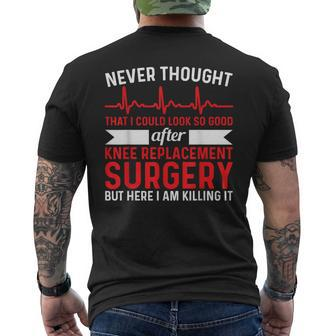 Never Thought Look Good Surgery Knee Replacement Men's T-shirt Back Print - Monsterry DE