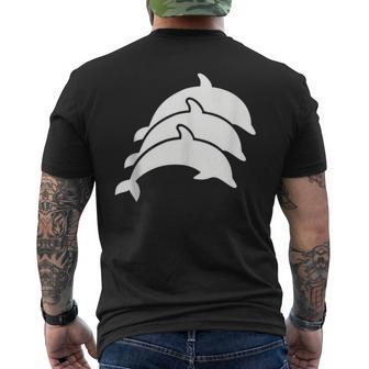 Three Dolphins Men's T-shirt Back Print - Monsterry UK