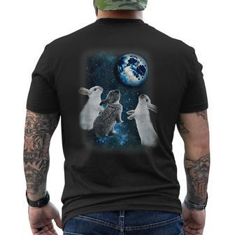 Three Rabbits Howling At The Moon Galaxy Parody Men's T-shirt Back Print - Thegiftio UK