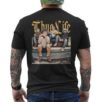 Thug Life Stay Golden Gilrs Vintage Men's T-shirt Back Print | Mazezy