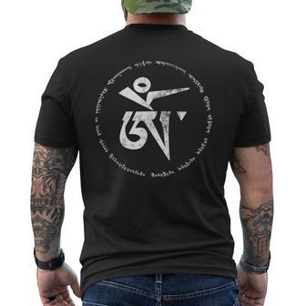 Tibétain Om 100 Syllable Mantra T-shirt imprimé au dos - Cadeauxyz