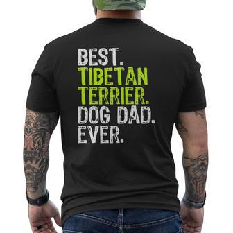 Tibetan Terrier Dog Dad Fathers Day Mens Back Print T-shirt | Mazezy