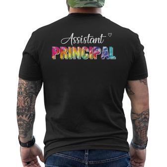 Tie Dye Assistant Principal Job Title School Worker Men's T-shirt Back Print - Monsterry DE