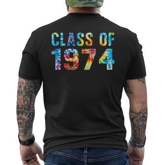 Tie Dye Class Of 1974 74 Reunion High School Graduation 50Th Men's T-shirt Back Print - Seseable
