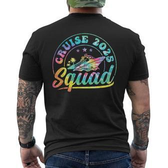 Tie Dye Cruise Squad 2025 Family Summer Vacation Squad Beach Men's T-shirt Back Print | Mazezy
