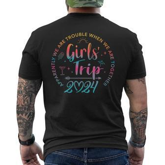 Tie Dye Girls Trip 2024 Trouble When We Are Together Men's T-shirt Back Print | Mazezy