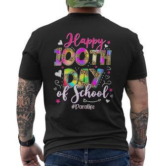 Tie Dye Happy 100Th Day Of School Para Life Men's T-shirt Back Print | Seseable CA