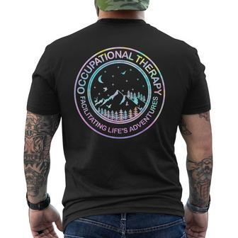 Tie Dye Occupational Therapy Facilitating Life's Adventures Men's T-shirt Back Print | Mazezy