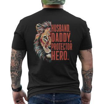 Tiger Dad Husband Daddy Protector Hero Fathers Day Men's T-shirt Back Print - Thegiftio UK