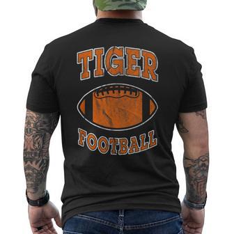 Tiger Football Vintage Distressed Men's T-shirt Back Print - Monsterry DE