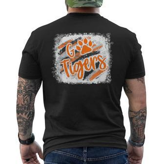 Tigers Swash School Spirit Orange Black Football Sports Fan Men's T-shirt Back Print - Monsterry AU