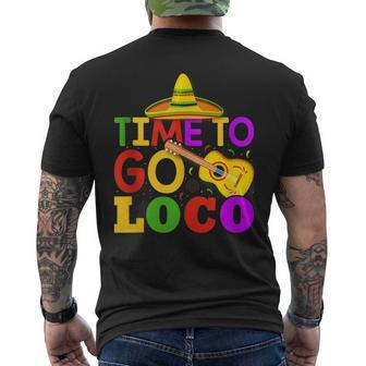 Time To Go Loco Cinco De Mayo Guitar De Mayo Mexican Men's T-shirt Back Print - Monsterry UK