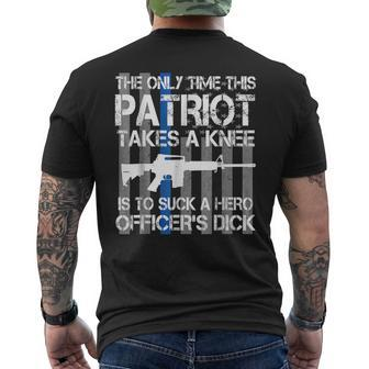 The Only Time This Patriot Takes A Knee Mens Back Print T-shirt - Thegiftio