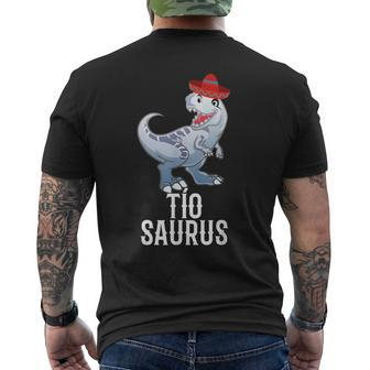 Tiosaurus Dinosaur Mexican Uncle Men's T-shirt Back Print - Monsterry