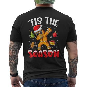 Tis The Season Gingerbread Man Candy Christmas Pajamas Mens Back Print T-shirt - Thegiftio UK