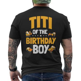 Titi Of The Birthday Boy Construction Worker Bday Party Men's T-shirt Back Print - Thegiftio UK