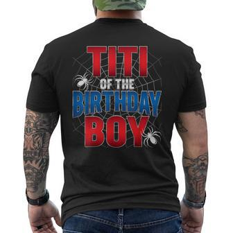 Titi Of Birthday Boy Costume Spider Web Birthday Party Men's T-shirt Back Print - Monsterry UK
