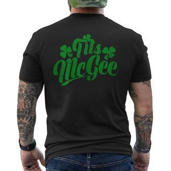 Tits Mcgee Vintage St Patrick's Day Shamrocks Retro Men's T-shirt Back Print - Monsterry AU