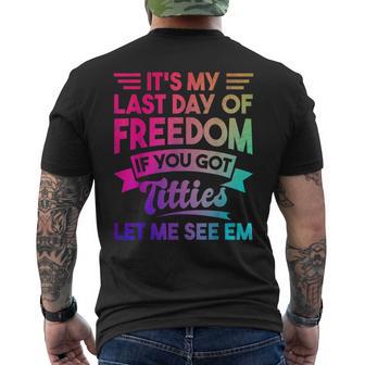 Got Titties Bachelor Party Stag Groom Gag Gradient Color T-shirt imprimé au dos - Cadeauxyz