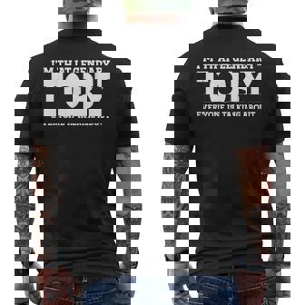 Toby Personal Name First Name Toby Men's T-shirt Back Print | Mazezy
