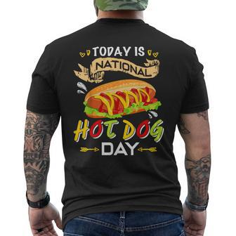 Today Is National Hot Dog Day Hot Dog T Men's T-shirt Back Print - Monsterry AU
