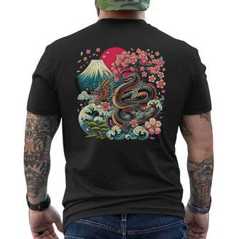 Tokyo Dragon Japanese Asian 80’S Japan Dragon Retro Vintage Men's T-shirt Back Print - Monsterry UK