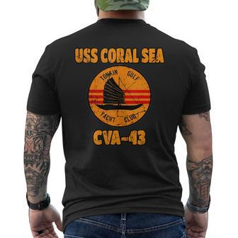 Tonkin Gulf Yacht Club Uss Coral Sea Cva43 Vietnam Veteran Men's T-shirt Back Print - Monsterry AU