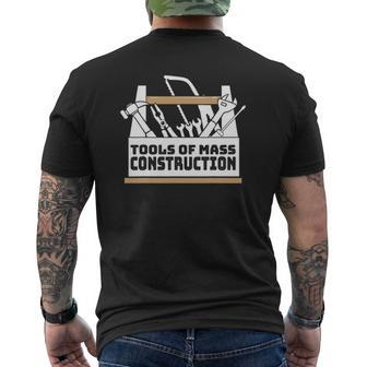 Tools Of Mass Construction Repair Tools Handyman Dad Mens Back Print T-shirt | Mazezy CA