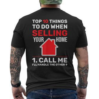 Top 10 Things To Do When Selling Your Home Call Me Realtor Men's T-shirt Back Print - Monsterry CA