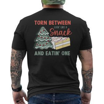 Torn Between Looking Like A Snack And Eating One Cake Debbie Men's T-shirt Back Print - Seseable