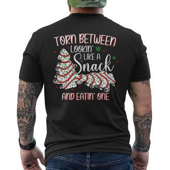 Torn Between Looking Like A Snack Or Eating One Christmas V2 Mens Back Print T-shirt - Seseable