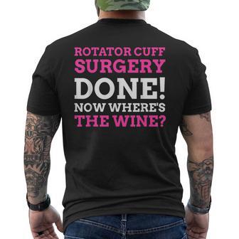 Torn Shoulder Operation & Rotator Cuff Surgery Men's T-shirt Back Print - Monsterry