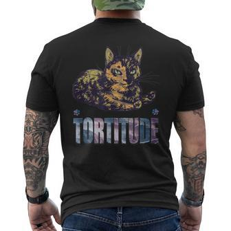 Tortitude T Cat Torties Are Feisty Tortoiseshell Men's T-shirt Back Print - Monsterry
