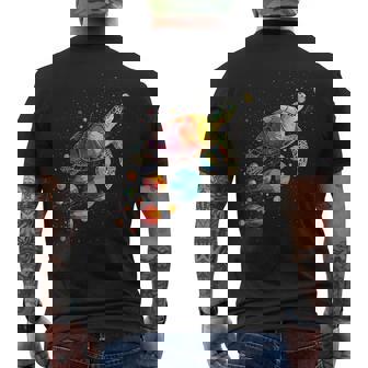 Tortuga Planetas Arte Animal Colorido Gráfico Tortuga Camiseta Hombre Estampado Espalda - Regaloses