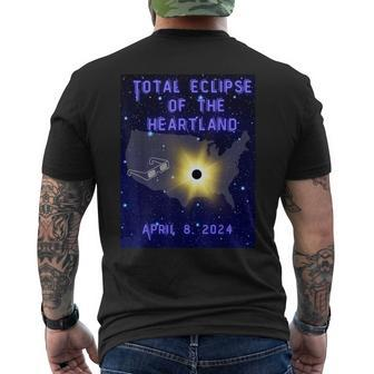 Total Eclipse Of The Heartland Total Solar Eclipse 2024 Men's T-shirt Back Print | Mazezy