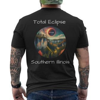 Total Eclipse Southern Illinois Usa Totality April 8 2024 Men's T-shirt Back Print - Monsterry DE