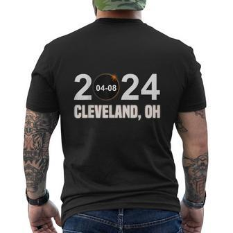 Total Solar Eclipse 04 08 2024 Cleveland Ohio Solar Eclipse Men's T-shirt Back Print - Monsterry UK