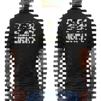 Total Solar Eclipse 04082024 Austin Texas Solar Eclipse Men's T-shirt Back Print | Mazezy