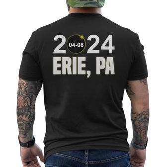 Total Solar Eclipse 04082024 Erie Pennsylvania Eclipse Men's T-shirt Back Print - Seseable