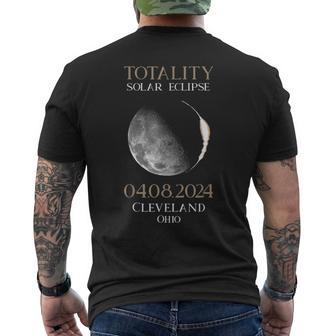 Total Solar Eclipse 2024 04 Cleveland Ohio Men's T-shirt Back Print | Mazezy
