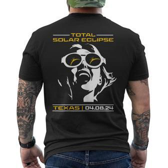Total Solar Eclipse 2024 America 080424 Texas For Her Men's T-shirt Back Print - Monsterry CA