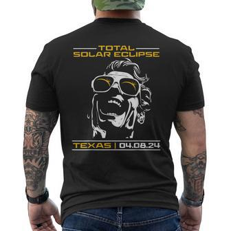 Total Solar Eclipse 2024 America 080424 Texas Men's T-shirt Back Print | Mazezy
