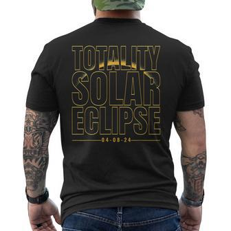 Total Solar Eclipse 2024 America Totality April 8 2024 Men's T-shirt Back Print - Seseable