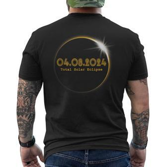 Total Solar Eclipse 2024 Total Eclipse April 04 2024 Men's T-shirt Back Print - Thegiftio UK