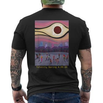 Total Solar Eclipse 2024 April 4 2024 Totality Usa Spring Men's T-shirt Back Print | Mazezy