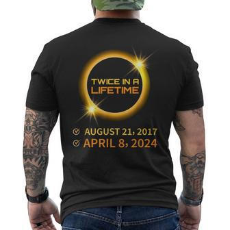 Total Solar Eclipse 2024 April 8 America Totality Spring Men's T-shirt Back Print - Monsterry AU
