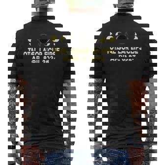 Total Solar Eclipse 2024 Solar Eclipse April 8 2024 Men's T-shirt Back Print | Mazezy