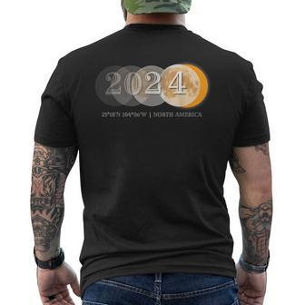 Total Solar Eclipse 2024 April 8 Totality In North America Men's T-shirt Back Print - Monsterry AU