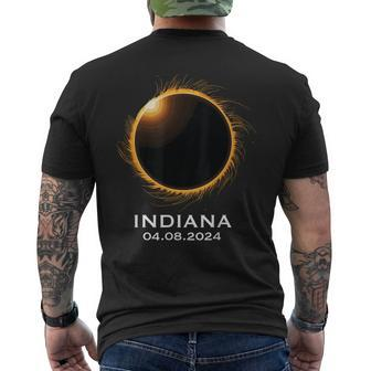 Total Solar Eclipse 2024 April Totality 04082024 Indiana Men's T-shirt Back Print - Monsterry